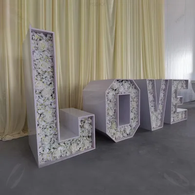 FSDKX Groom and Bride Wedding Party White Serpentine Banquet Table