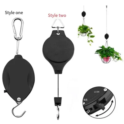 Gardening Retractable Hook Creative Home Gardening Retractable Lifting Hook Hanging Basin Hanging Orchid Flower Pot Bird Cage