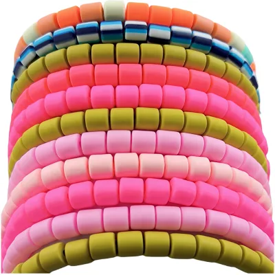 Wholesale 6 * 6 Multi-color Cylindrical Spacer Soft Ceramic Beads Cylinder Shape Polymer Clay Beads DIY Handmade Accessories