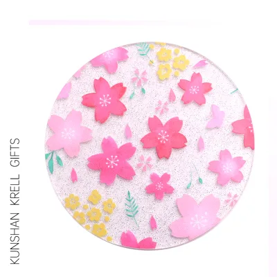 Custom Acrylic coaster Diy Anime Peripheral Game Cartoon Ins Wind Office Round Acrylic coaster Photo Props