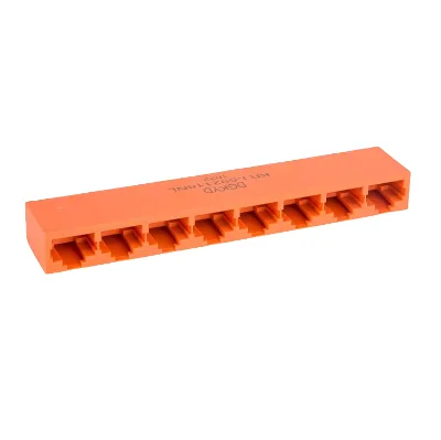 China Factory 1x8 Port Ganged Orange Female Cat3/5/5e Ethernet Connector Plug Tray RJ45 Jack Unshielded RJ45 Jack