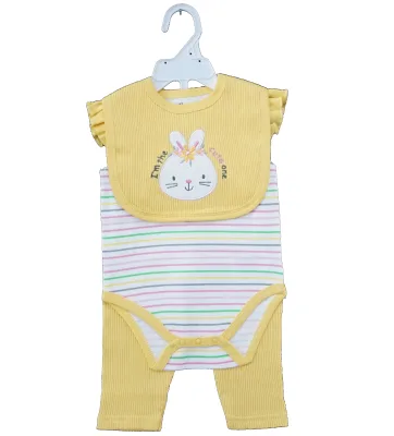 2023 New Baby Items Baby Pajamas Cute Short Sleeve With 3D Ears Hat Baby Clothing Sets 3 in One