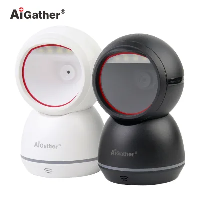 USB Cable Desktop Ominidirectional 2D Barcode Scanner for Supermarket Tablet