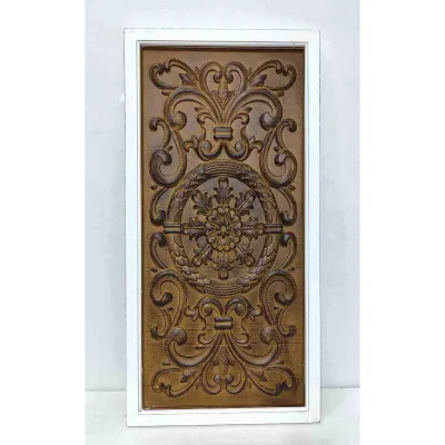 Farmhouse Modern Antique Rustic Interior Home Living Room 3D Carving Wood Frame Panels Wall Art Decor