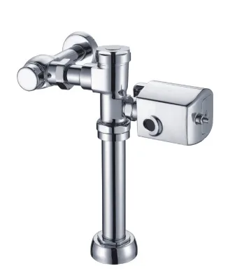 Factory Supply KEXIN GS-8105-2S Chrome Finish Water Saving Eco-Friendly Dual Flush Toilet Valve Sensor Auto Flush Easy
