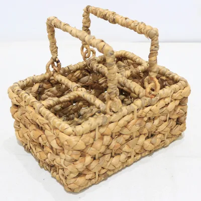 Water Hyacinth Braided Handmade Baskets Seagrass Rope Natural Craft Storage