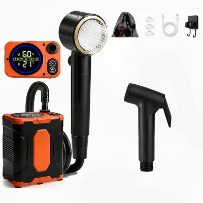 10000mAh Large Capacity Portable Electric Shower, Popular Outdoor Camping Bath Supplies, Rechargeable Mobile Spray