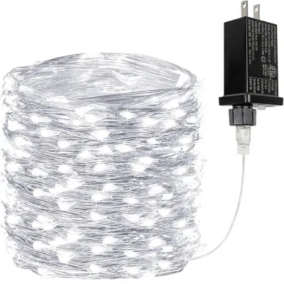 66FT 200 LED Copper Modern Fairy Lights Remote Plug Twinkle | 8 Modes Timer Dimmable Waterproof Cool White Outdoor/Indoor Decor