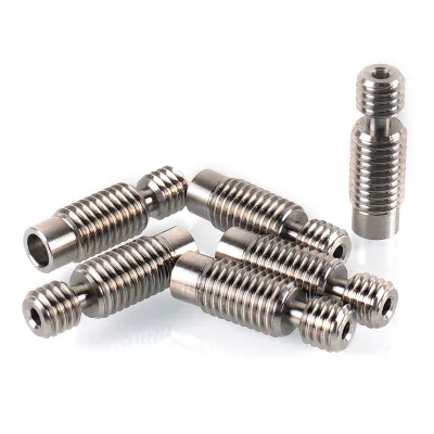 Titanium Alloy Feeding 3d Printer Parts E3D V6 HeatBreak Hotend Throat for 1.75 Filament