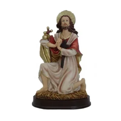 8-Inch Customizable Hand-painted Durable Crucifixion Statue Jesus Nazareth New Design Religious Figurine Europe Resin Christmas