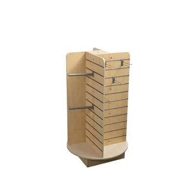 Custom Modern Centroyal Brand Wooden Hair Extensions Floor Stand Socks Keychain Display Rack Slatwall Mounting for Commercial