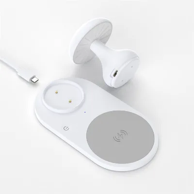 2 in 1 LED Table Lamp Folding Touch and Ambient Glow Wireless Charging Stand