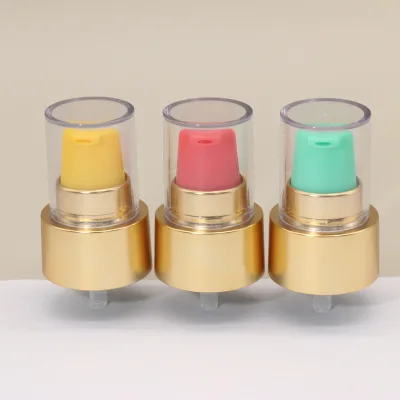 Factory Supply 24/410 Plastic Treatment Pump Red Yellow Green Skincare Essential Oil Pump