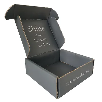 Wholesale Custom Printed LOGO Mailers Folding Gift Paper Box Cardboard Black Shipping Corrugated Packaging Mailer Boxes Custom