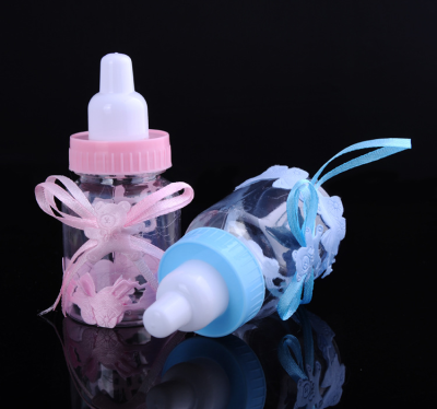 Ywbeyond Baby Favor Plastic Baby Feeding Bottle Candy Gift Box Decorative Box Bear Baby Shower Baptism Favors
