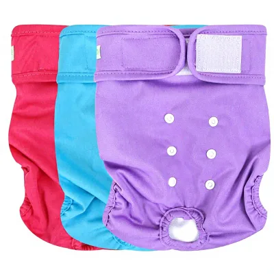 Washable Reusable Premium Female Dog Diapers Small Medium Large Size Dog Doggie Puppy Doggy Diapers Female Period Panties Heat
