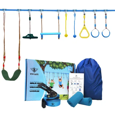 Fun Backyard Outdoor Kids Monkey Bar Hanging Obstacle Best Portable Slackline Kit for Sale