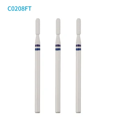 Manicure Cuticle Cleaning Polishing Medium Coarseness Small Round Top Barrel Composite Ceramic Nail Drill Bit