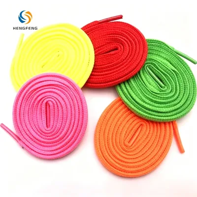 Bright Color Sneaker Laces Plastic Tips Durable Woven Polyester Shoelaces for Casual Athletic Footwear