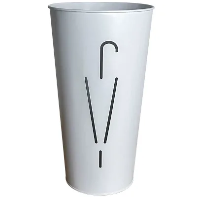Wholesale White Metal Minimalist Home and Office Umbrella Holder Vertical Storage Rack