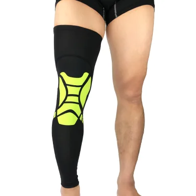 Custom Logo Adult Fitness Basketball Knee Pads with Nylon Spandex Leg Calf Compression Sleeve Protection against Shin Splints