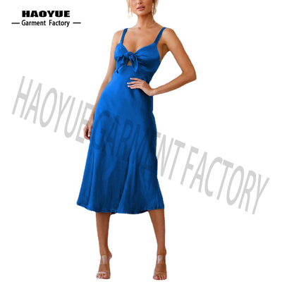New Fashion Ladies Maxi Romantic Halter Dropped Breathable Anti-Static Anti-Wrinkle for Summer Parties