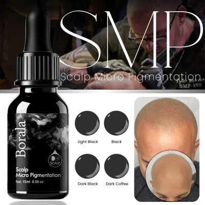 OEM Private Label 15ml SMP Ink Carbon Black Natural Scalp Pigment 4 Colors Korean Hair Growth Care
