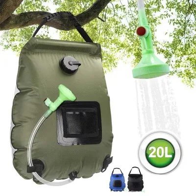 Portable 20L Outdoor Camping Shower and Bath Bag Water Packaging for Hiking and Outdoor Activities