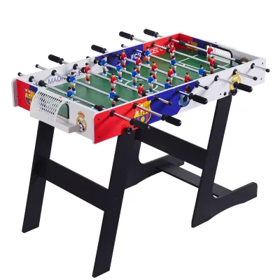 New Simple 48 Inch Foldable Standing Foosball Table 1.2m Indoor Spacesaving Soccer Game Desk Adult Kids Leisure Sports Equipment