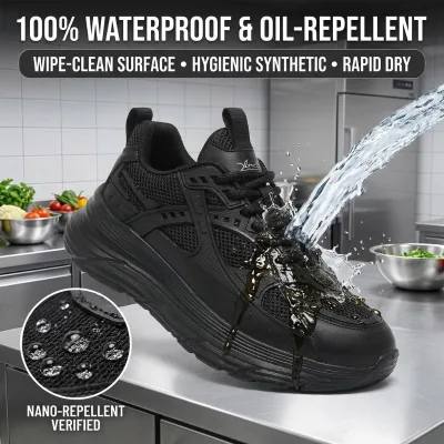 Institutional Catering Kitchen Clogs Large Size Men SRC Non-Slip Waterproof Anti-Fatigue Lightweight Breathable Protective OEM