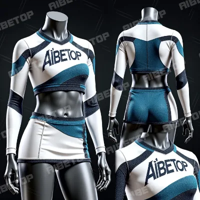 Customize by Drawing Woman Cheerleading Uniforms Heat Transfer Process Rhinestones Available Add Team Logo