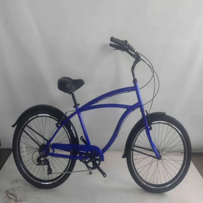 CPSC  Factory Direct 26 Adult Cruiser Bicycle 7 Speed Lightweight Aluminum Frame City Bike Wholesale Custom Color and Logo