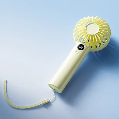 High Speed Quiet Mini Hand Fan 3 Speed Adjustable ABS Silicone Portable Personal Cooling Fan for Student Outdoor Camping Car