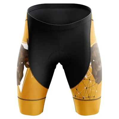 HIRBGOD Mens Sexy Bike Cycle Shorts Summer Casual Cycling Shorts Polyester Spandex Mesh Bike Pants With Padding Bull Rider Pants