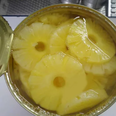 Fresh Tropical Seasonal Pineapple Processed, Natural Sweet Tropical Fruit Preserved Canned Pineapple Round Slices