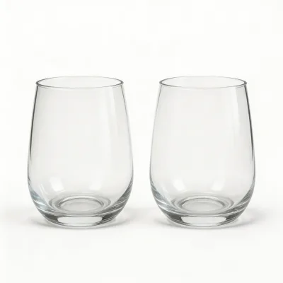 12/16/20oz Egg Shaped Stemless Glasses 360/475/590ml Creative Egg Tumbler Glass for White Wine Juice Cocktail Ice Cream Dessert