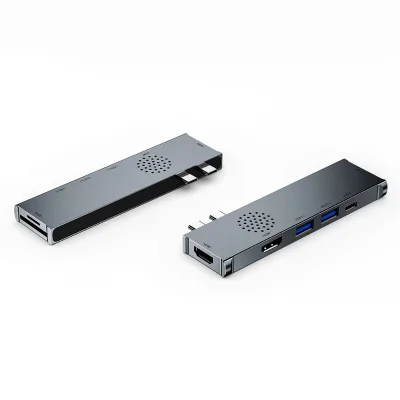 7 in 1 USB Type Cdock Hub Multi Adapter USB Docking Station with Dual Monitor USB Hub for Mac Mini Hub