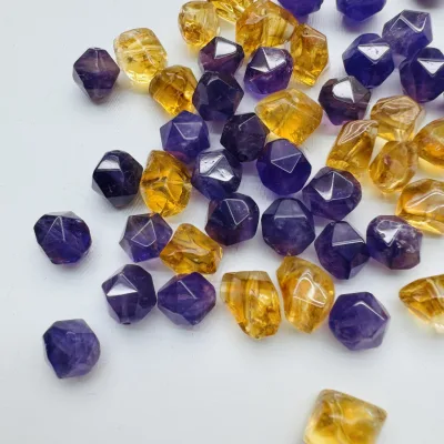 Wholesale natural amethyst yellow tower crystal bracelet with hole crystal decoration