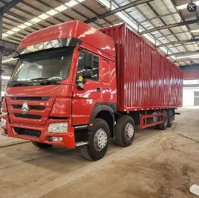 Used Sinotruk HOWO Heavy Truck 8x4 Van Cargo 380HP Diesel Weichai Engine 11-20T Load Capacity Euro 5 Fuel Efficient for Express