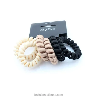 Fashion Cotton Covered Telephone Wire Hair Ties Slinky Hair Head Elastic Bands
