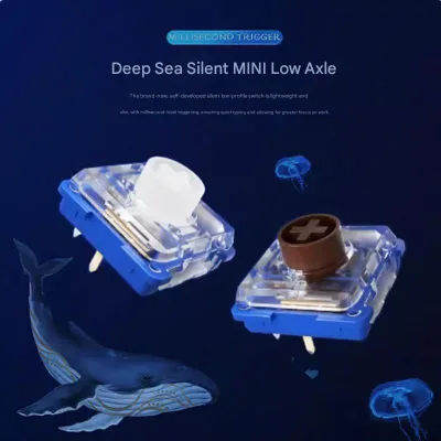 Silent Deep Sea Low-Profile Switch Quiet Mechanical Keyboard Deep Sea Isolated Island Whale Fall MINI 1353 Hitbox Switch