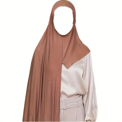 China Factory Wholesale Price Plain Color Jersey Fabric 75*175 cm Malaysia American Muslim Instant Hijab for Women
