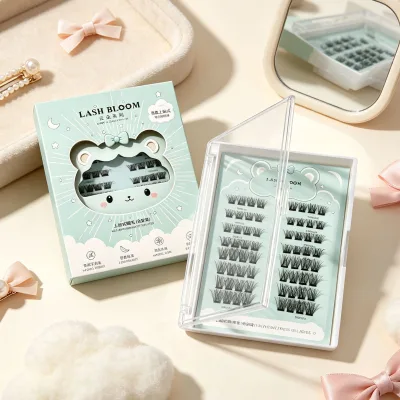 Wholesale DIY Pre-Glued Cluster Lashes False Eyelashes Handmade Synthetic Hair Reusable Press-On False 0.07mm Thickness DD CC