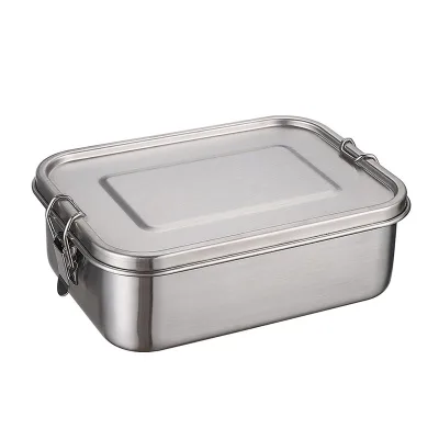 Iwayman Stainless Steel Lunch Box for Adults I 40oz I with Free Sealing I Metal Bento Box with 3 Compartments for Outdoor
