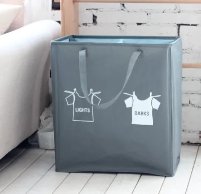 2024 Hot Sell Large Foldable Oxford Waterproof Storage Hamper Laundry Baskets with Handles for Clothing in Bathroom