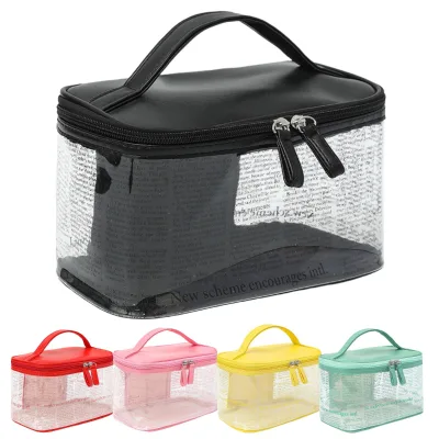 PVC Transparent Makeup and Toiletries Bag Large Capacity Pvc Transparent Portable Storage Bag
