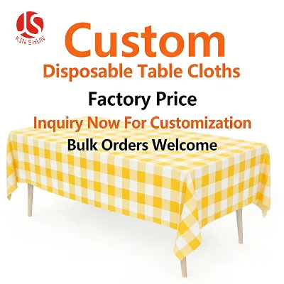 Large Output Custom Style Disposable PE Plastic Printed Waterproof Tablecloth ISO9001 Certified Factory Price Wholesale Global