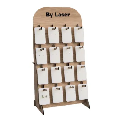 Antique Imitation Style Shadow Carved Wooden Display Rack with 3mm Thickness 250x350mm Dimensions for Business Gift