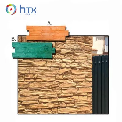 Concrete Interlocking Cement Brick Wall Stamping Mold