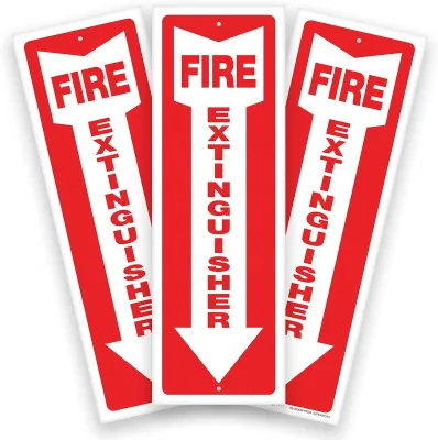 High Visibility Customized Fire Extinguisher Aluminum Clear Directional Safety Sign